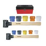 Mallet Set-12 Piece (1) 50mm + 5 Faces and (1) 30mm + 5 Faces in Tool Box redirect to product page
